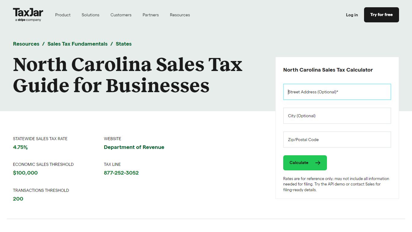 North Carolina Sales Tax Guide and Calculator 2022 - TaxJar